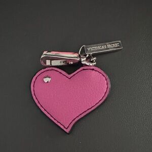 Victoria's Secret Fuchsia Heart Keychain Charm